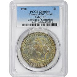 1900 Lafayette $1. Genuine – Cleaned – Uncirculated Details PCGS.