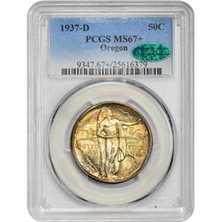 1937-D Oregon Trail Memorial 50¢. MS-67+ PCGS. CAC.