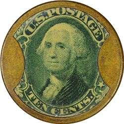 J. Gault. 10 Cents, Plain Frame. HB-133, EP-116, S-97. Extremely Fine.