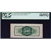 Image 1 : Fr. 1339sp. Third Issue. 50 Cents. Wide Margin Fractional Currency Specimen. PCGS Currency Choice Ab