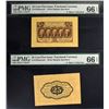 Image 1 : Lot of (2) Fr. 1282sp. 25 Cents. Wide Margin Fractional Currency Specimens. PMG Gem Uncirculated 66