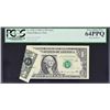 Image 1 : Fr. 1922-J. 1995 $1 Federal Reserve Note. Kansas City. PCGS Currency Very Choice New 64 PPQ. Printed
