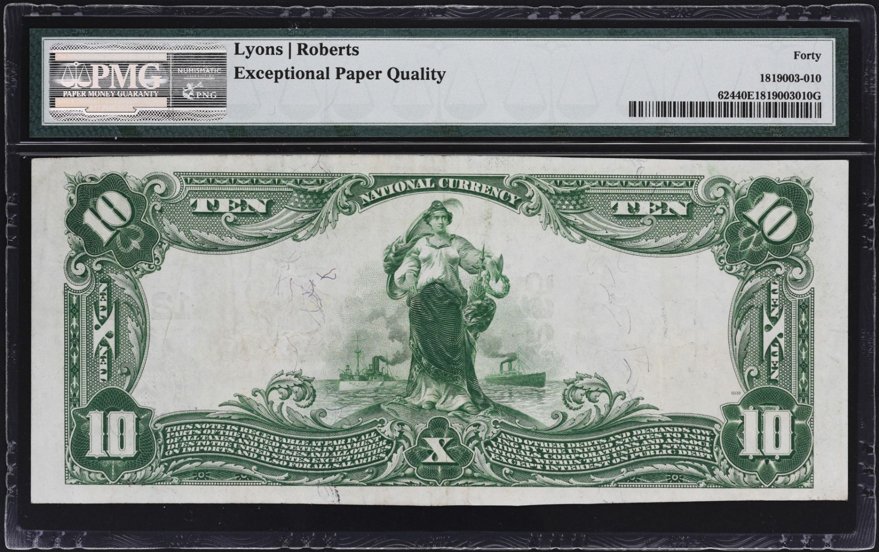 Watervliet, New York. 1902 10 Plain Back. Fr. 624. NB. Charter 1265