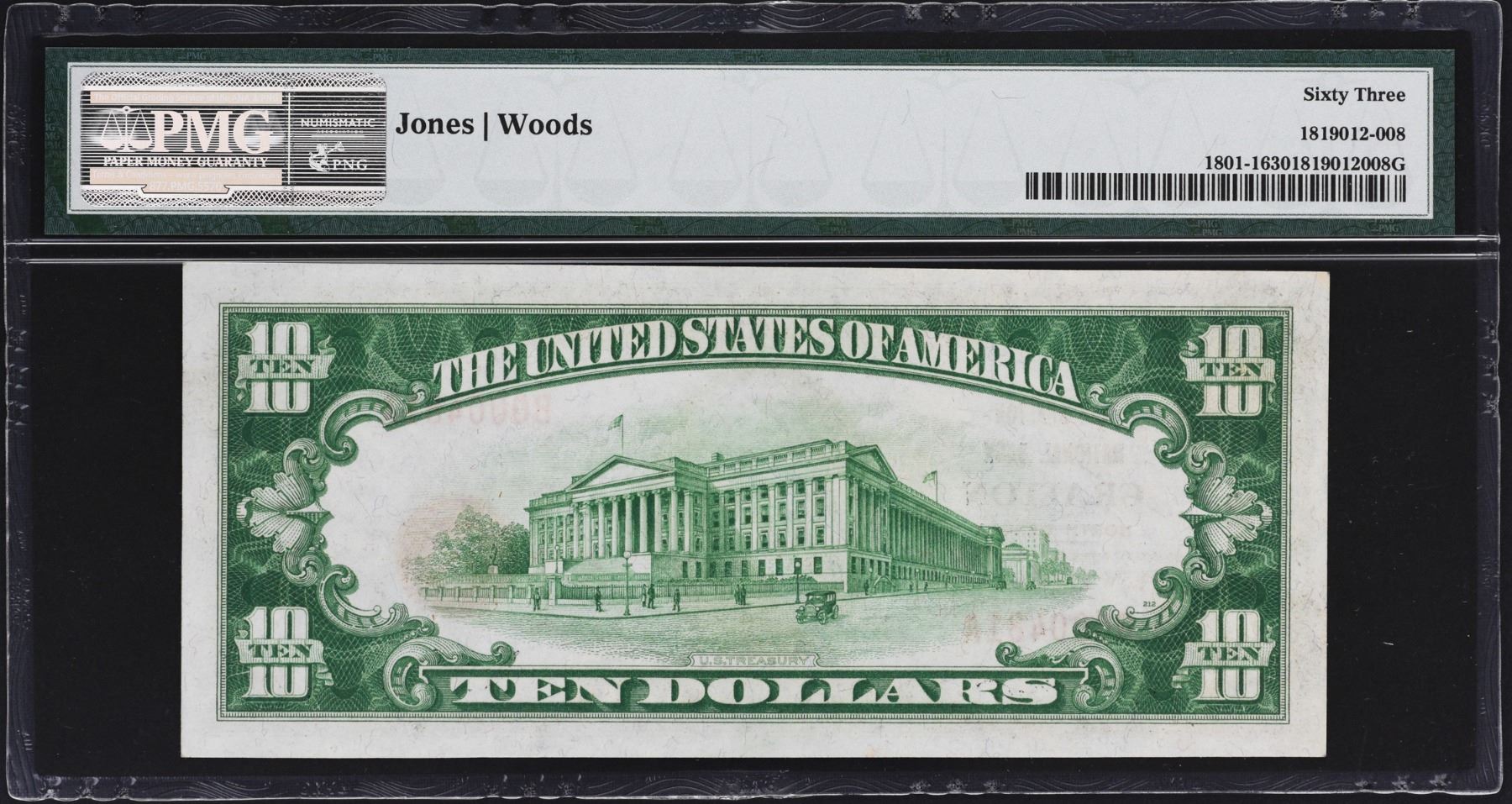 Grafton, North Dakota. 1929 10 Ty. 1. Fr. 18011. Grafton NB. Charter