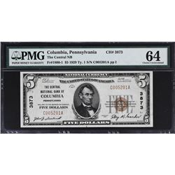 Lot of (3) Pennsylvania 1929 Ty. 1 National Banknotes. PMG Graded.