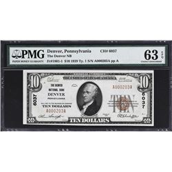 Lot of (3) Pennsylvania 1929 National Banknotes. PMG Graded.