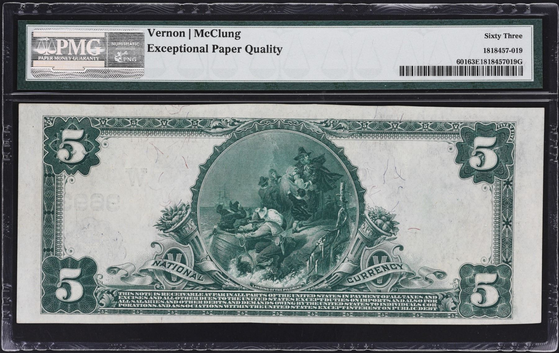 Dell Rapids, South Dakota. 1902 5 Plain Back. Fr. 601. Home NB