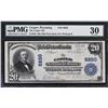 Image 1 : Casper, Wyoming. 1902 $20 Plain Back. Fr. 650. Casper NB. Charter 6850. PMG Very Fine 30.