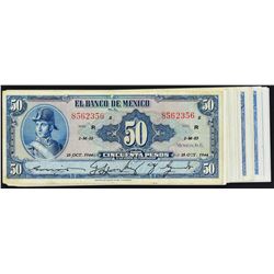 Banco de Mexico. 1943-72, 50 Pesos. P-Various. Very Fine to Gem Uncirculated.