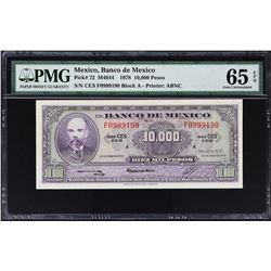 Banco de Mexico. 18.1.1978, 10,000 Pesos. P-72. PMG Graded.
