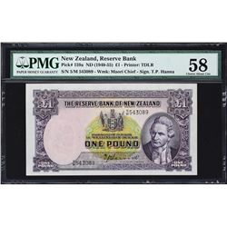 Reserve Bank of New Zealand. ND (1940-67), 1 Pound. P-159a to 159d. PMG Graded.