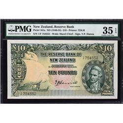 Reserve Bank of New Zealand. ND (1940-55), 10 Pounds. P-161a. PMG Choice Very Fine 35 EPQ.