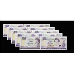 Reserve Bank of New Zealand. ND (1967-92), 2 Dollars. P-164 & 170. About Uncirculated to Gem Uncircu