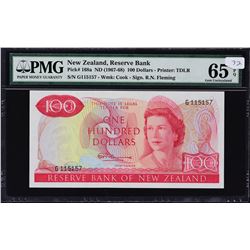 Reserve Bank of New Zealand. ND (1967-68), 100 Dollars. P-168a. PMG Gem Uncirculated 65 EPQ.