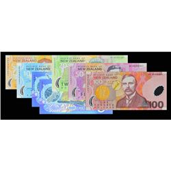 Reserve Bank of New Zealand. 1999-2000, 5 to 100 Dollars. P-Various. Gem Uncirculated.