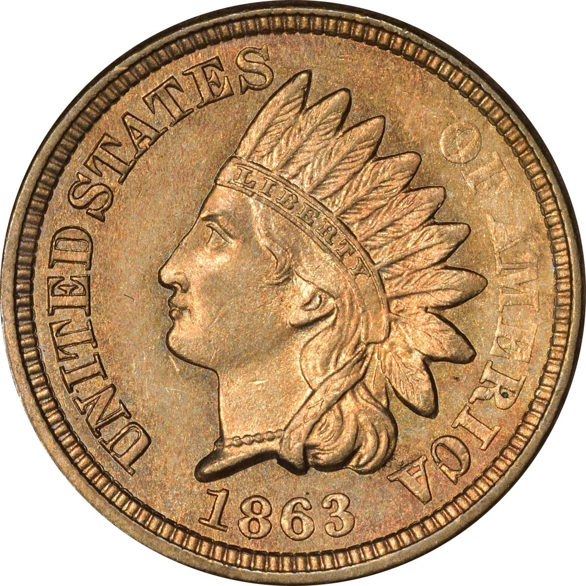 1863 MS-63 PCGS.