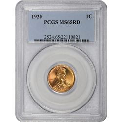 1920 MS-65 RD PCGS.