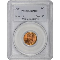 1925 MS-65 RD PCGS.