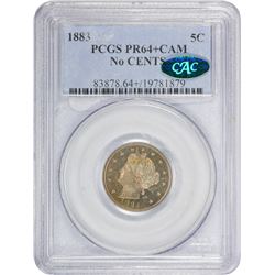 1883 Liberty. NO CENTS. Proof-64+ CAM PCGS. CAC.