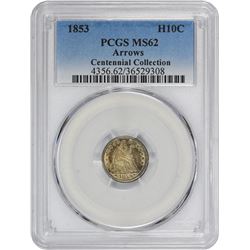 1853 Arrows. MS-62 PCGS.