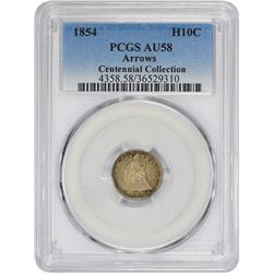 1854 Arrows. AU-58 PCGS.
