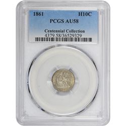1861 AU-58 PCGS.