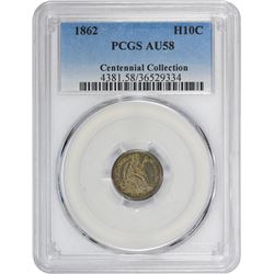 1862 AU-58 PCGS.
