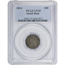 1814 JR-1. Small Date. Rarity-3. VF-35 PCGS.
