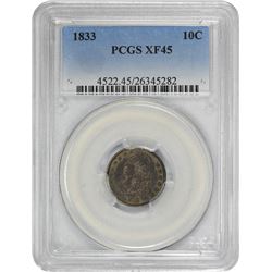 1833 JR-10. Rarity-3. EF-45 PCGS.