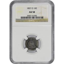 1857-O AU-58 NGC.