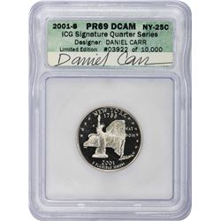 2001-S New York. Clad Proof-69 DCAM. ICG Artist Signature Series.