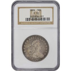 1806 O-115. Pointed Six, Stem. Rarity-1. F-12 NGC.