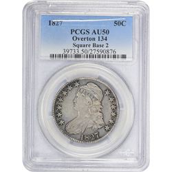 1827 O-134. Square Base 2. Rarity-4. AU-50 PCGS.