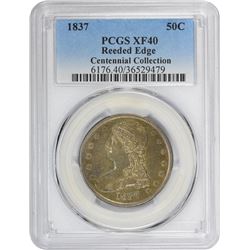 1837 Reeded Edge. EF-40 PCGS.