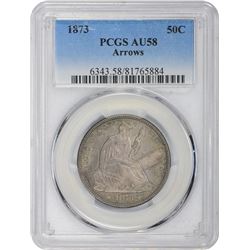 1873 Arrows. AU-58 PCGS