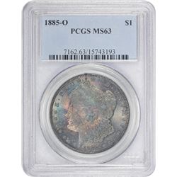 1885-O MS-63 PCGS.