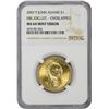 Image 1 : 2007-P John Adams Presidential $1. Doubled Overlapped Edge Lettering. Mint Error. MS-64 NGC.