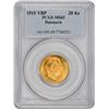 Image 1 : Denmark. Frederik VIII. 1915-VBP 20 Kroner. Gold. MS-65 PCGS.