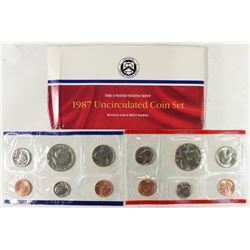 1987 US MINT SET (UNC) P/D (WITH ENVELOPE)