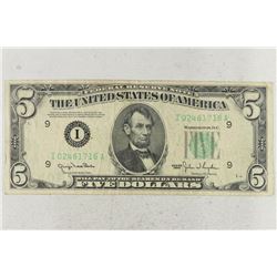 1950 $5 GREEN SEAL FRN
