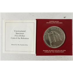1974 BAHAMAS $5 SPECIMEN ORIGINAL MINT PACKAGING