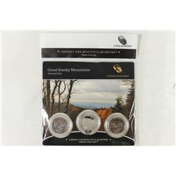 AMERICA THE BEAUTIFUL QUARTERS THREE-COIN SET