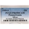 Image 3 : 1999-S SILVER PENNSYLVANIA QUARTER PCGS PR69 DCAM