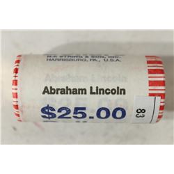 $25 ROLL OF 2010  ABRAHAM LINCOLN PRESIDENTIAL