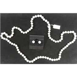 FRESH WATER PEARL NECKLACE & EARRING SET