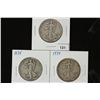 Image 1 : 1934, 35 & 1939 WALKING LIBERTY HALF DOLLARS