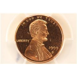 1999-S LINCOLN CENT PCGS PR69 RD DCAM