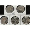 Image 1 : 5 CANADA TRADE DOLLARS UNC 2000, 01, 02, 03 & 04