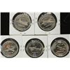 Image 2 : 5 CANADA TRADE DOLLARS UNC 2000, 01, 02, 03 & 04