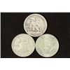 Image 2 : SILVER HALF DOLLAR TRIO 1943 WALKING LIBERTY HALF,